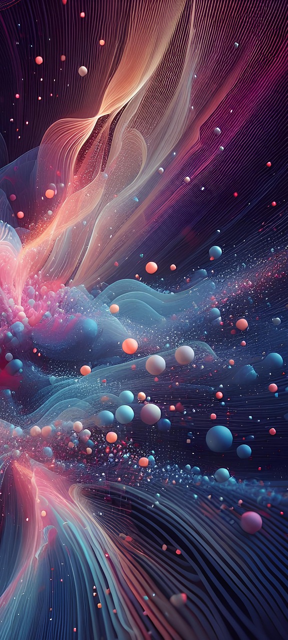 vibrant, spheres, celestial